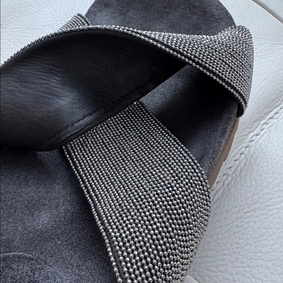 🎁Authentic Brunello Cucinelli Monili gray summer shoes sandals flip flops 7 7.5 - Picture 10 of 10